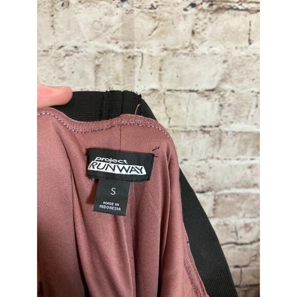 Project Runway Pants Womens Small All Over Sequins Blush Pink Pull On Stretch - Picture 14 of 15